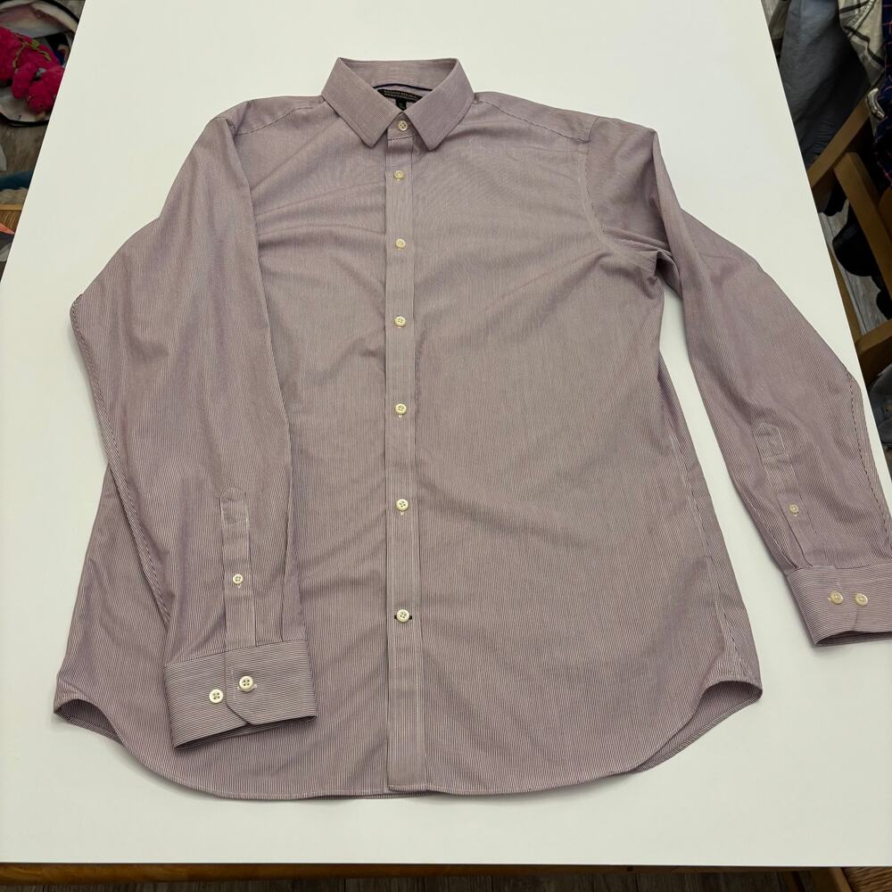 Banana Republic Non-Iron Tailored Slim Fit Purple Stripe Shirt XL